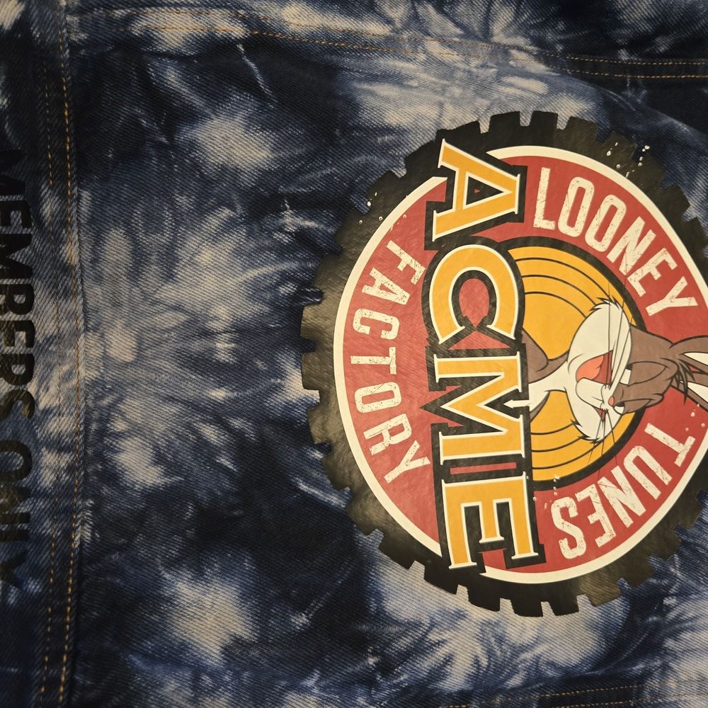 Warner Bros. Blue Tie-Dye Denim Jacket - Picture 8 of 11